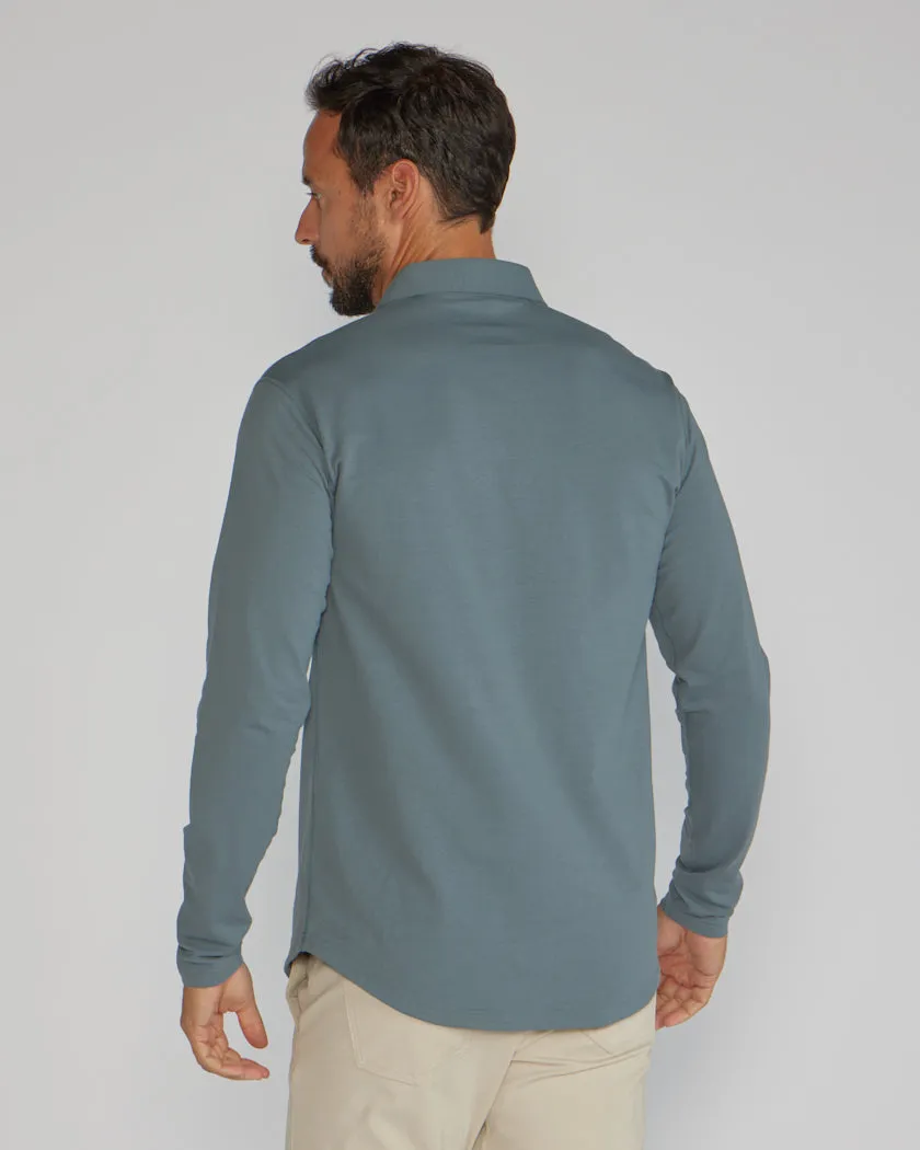 Drop-Cut Long Sleeve: LUX Polo