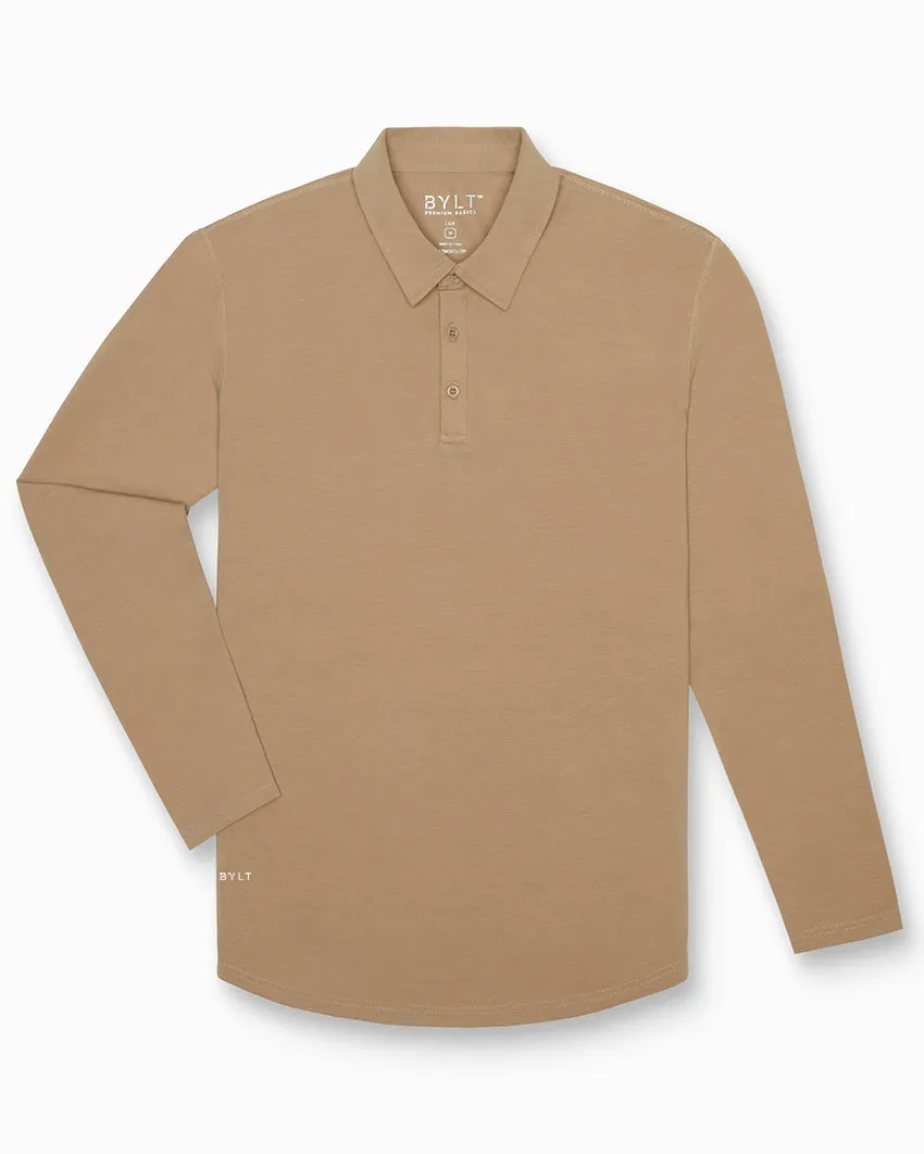 Drop-Cut Long Sleeve: LUX Polo