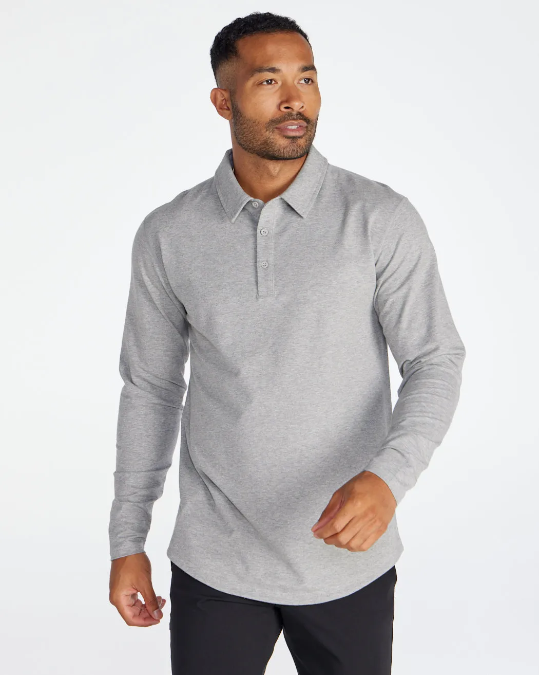 Drop-Cut Long Sleeve: LUX Polo