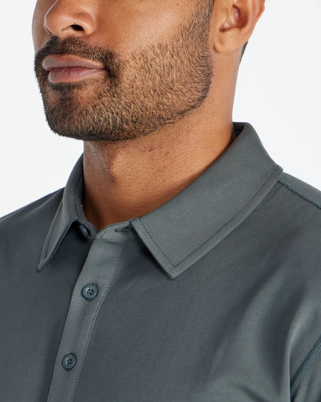 Drop-Cut Long Sleeve: LUX Polo