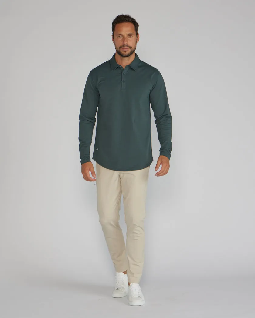 Drop-Cut Long Sleeve: LUX Polo