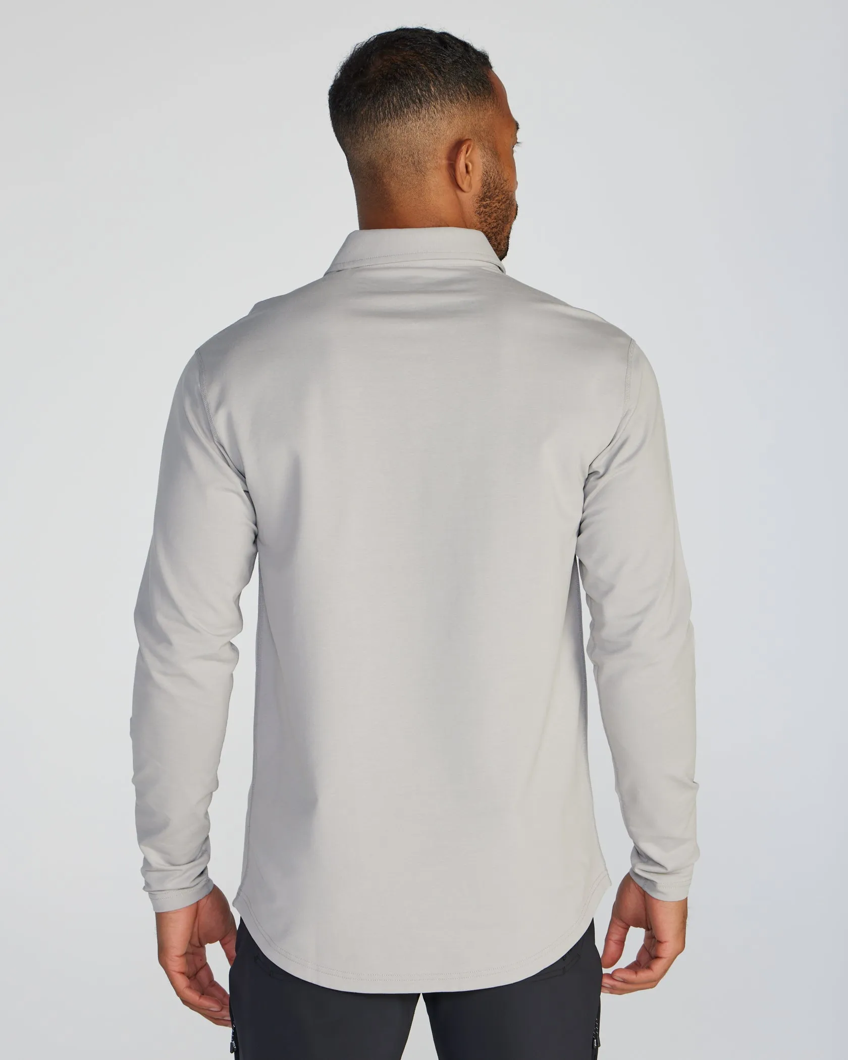 Drop-Cut Long Sleeve: LUX Polo