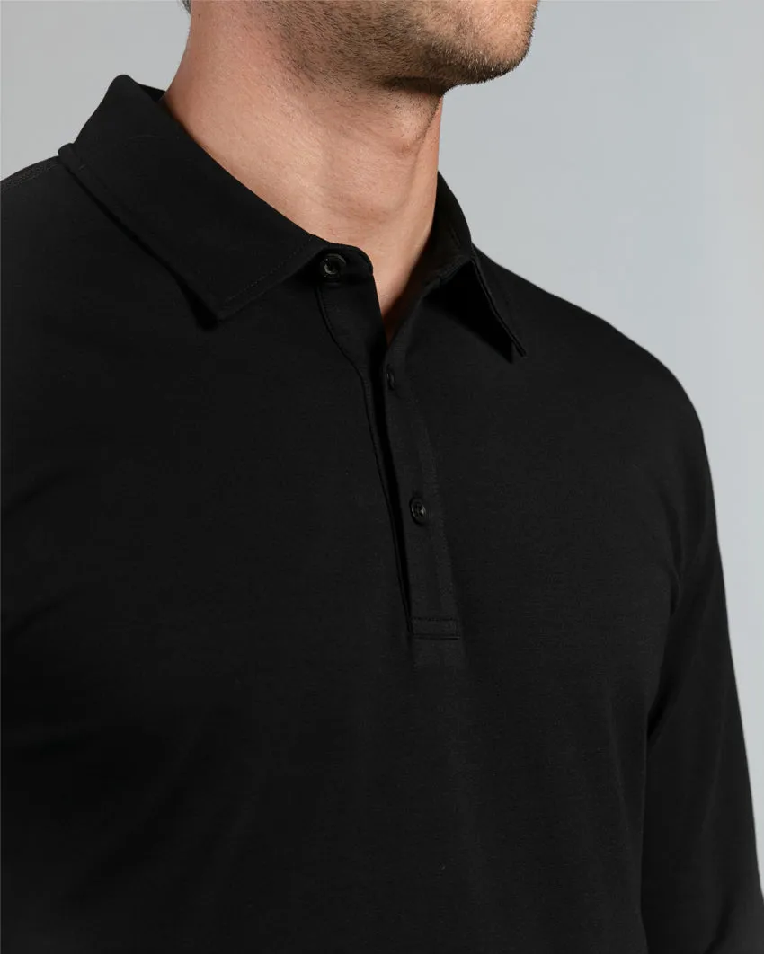 Drop-Cut Long Sleeve: LUX Polo