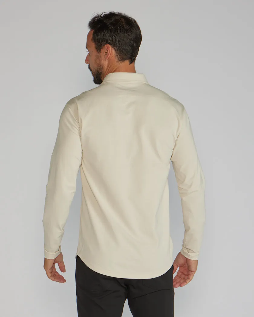 Drop-Cut Long Sleeve: LUX Polo