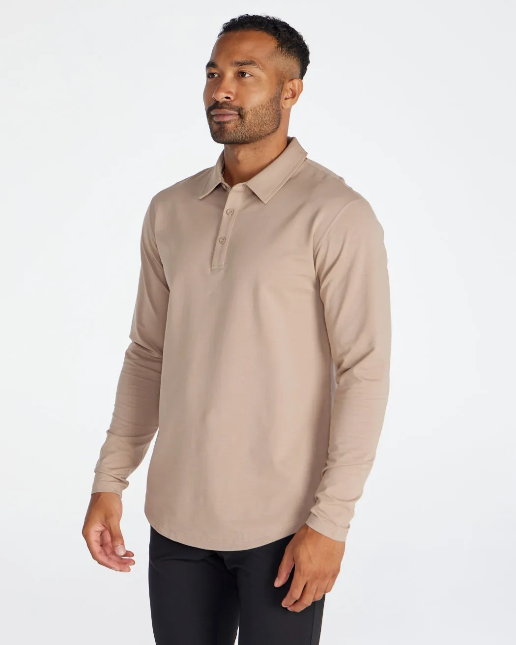 Drop-Cut Long Sleeve: LUX Polo