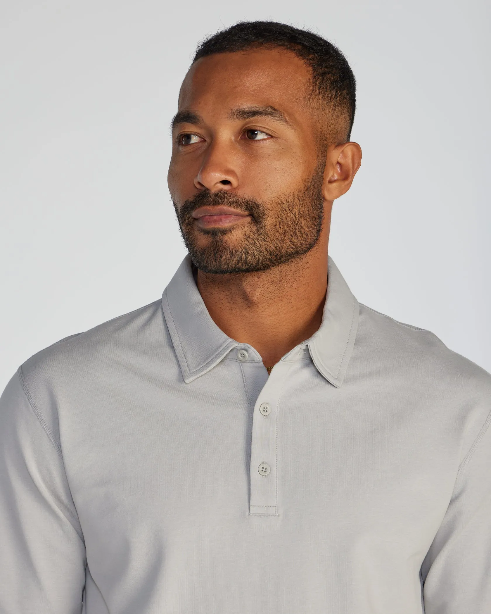 Drop-Cut Long Sleeve: LUX Polo