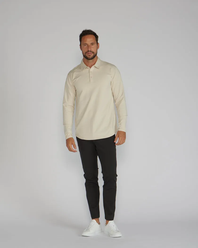 Drop-Cut Long Sleeve: LUX Polo