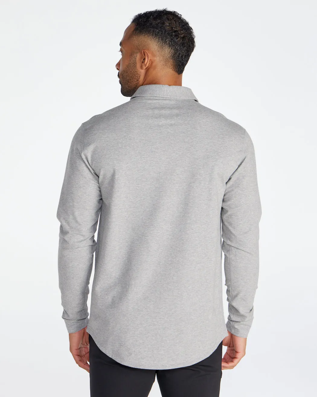 Drop-Cut Long Sleeve: LUX Polo