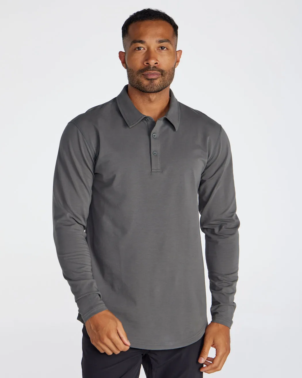 Drop-Cut Long Sleeve: LUX Polo