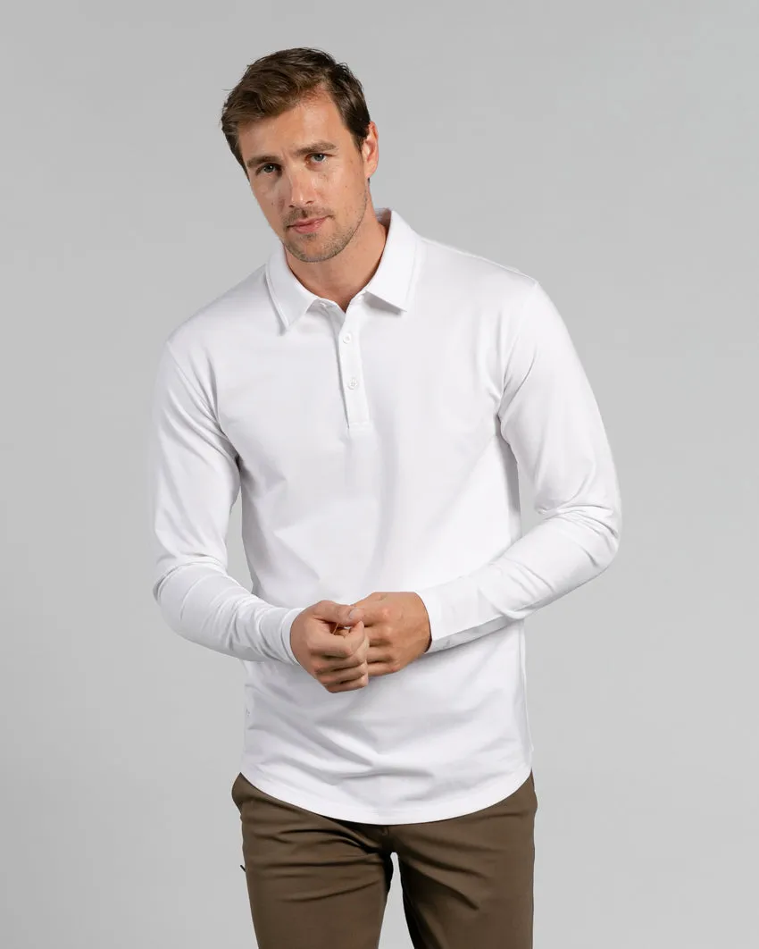 Drop-Cut Long Sleeve: LUX Polo