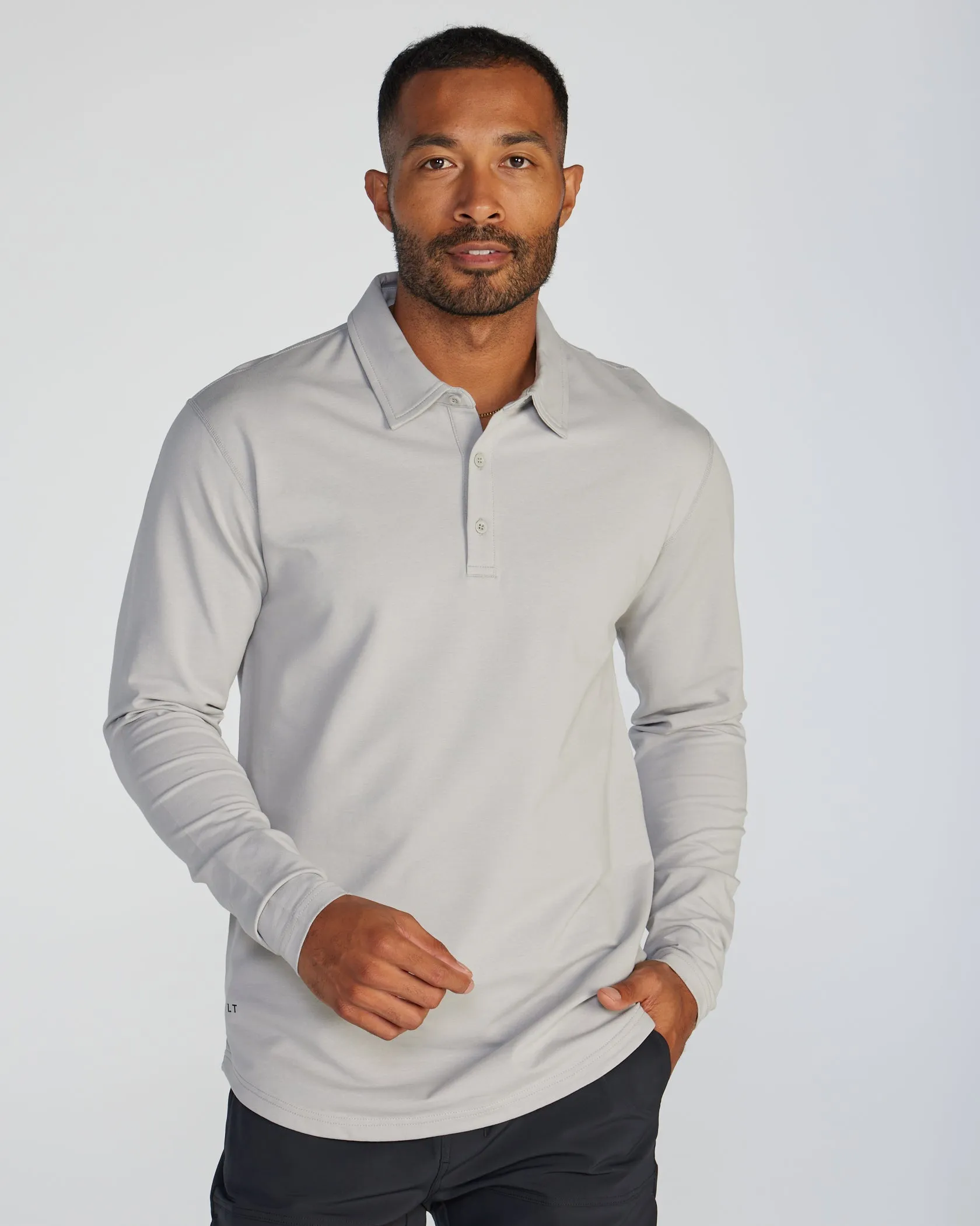 Drop-Cut Long Sleeve: LUX Polo