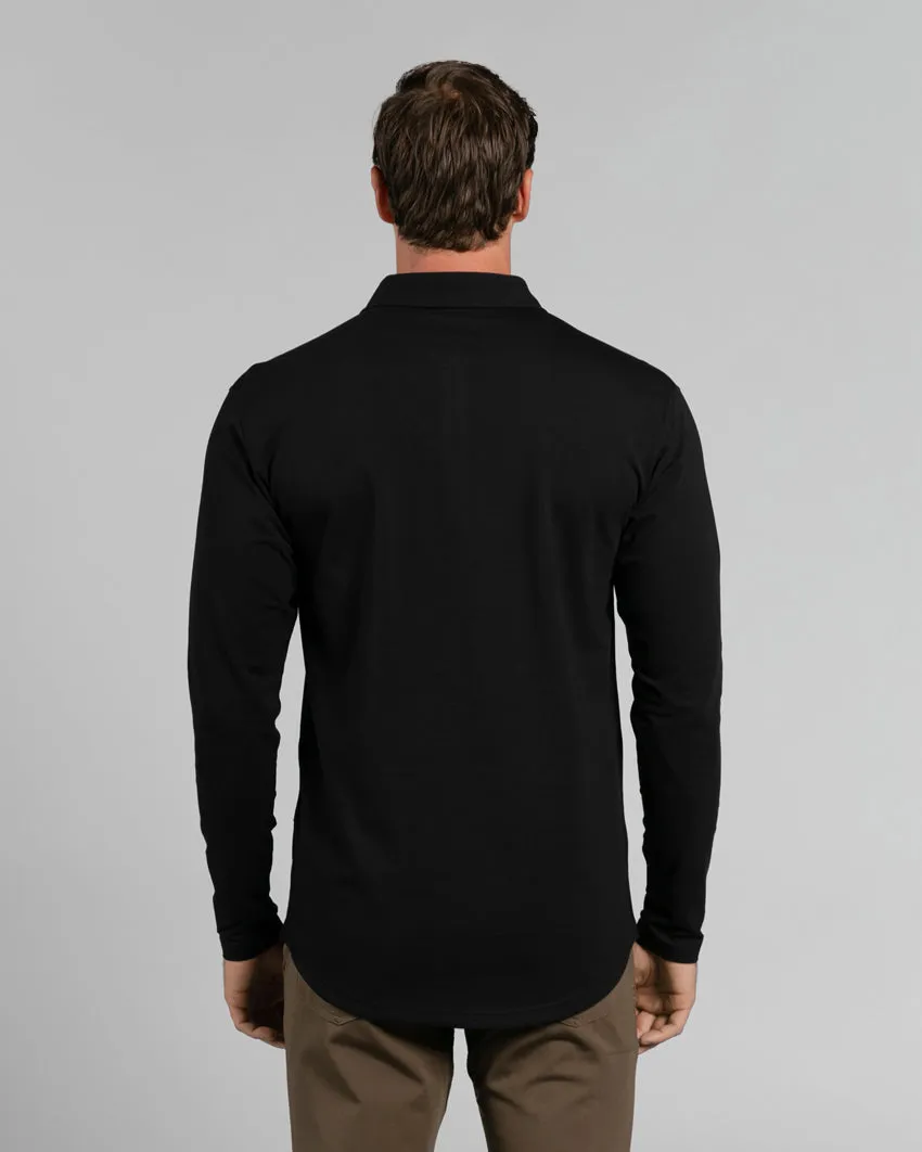 Drop-Cut Long Sleeve: LUX Polo