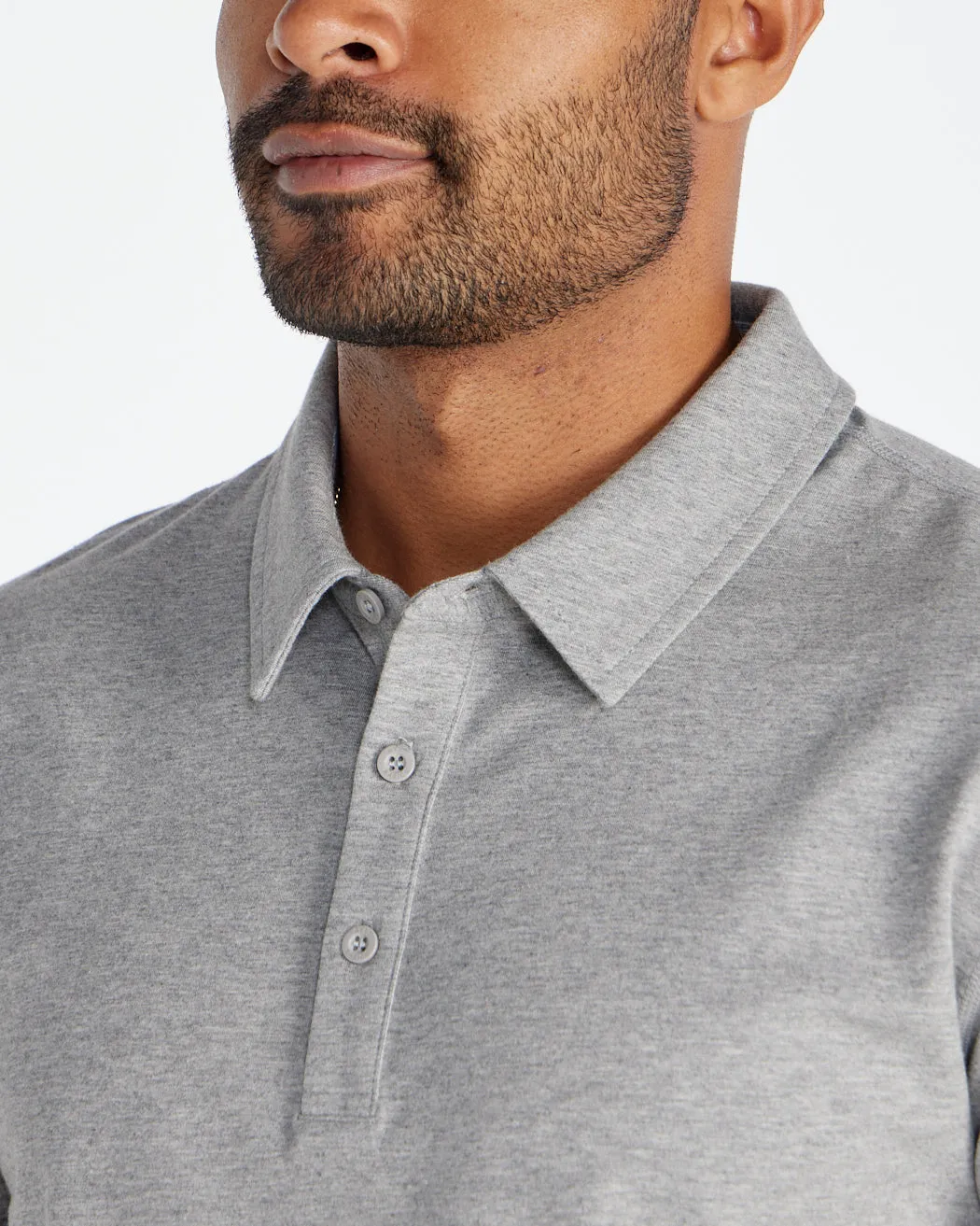 Drop-Cut Long Sleeve: LUX Polo