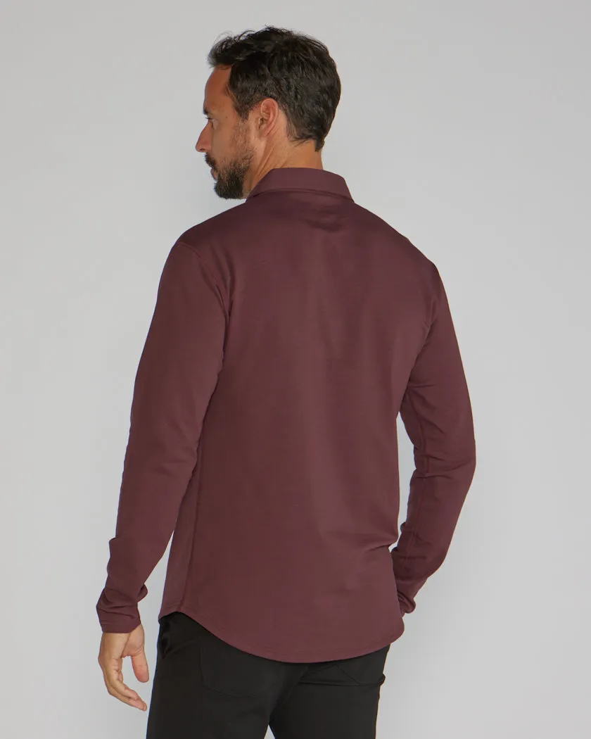 Drop-Cut Long Sleeve: LUX Polo