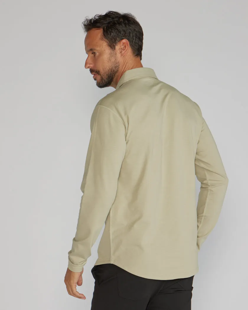 Drop-Cut Long Sleeve: LUX Polo