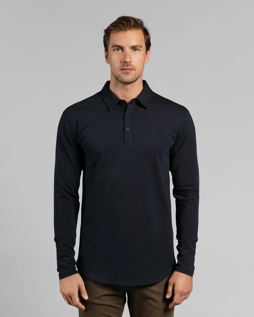 Drop-Cut Long Sleeve: LUX Polo