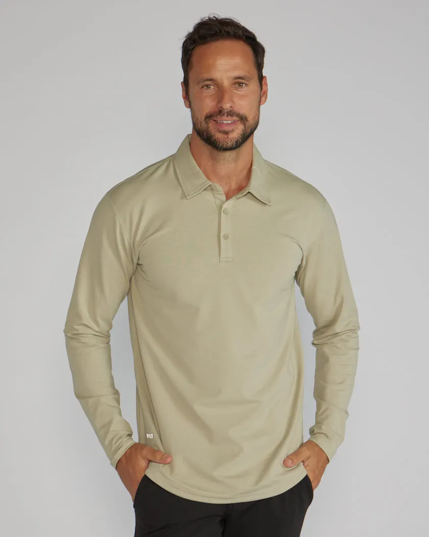 Drop-Cut Long Sleeve: LUX Polo