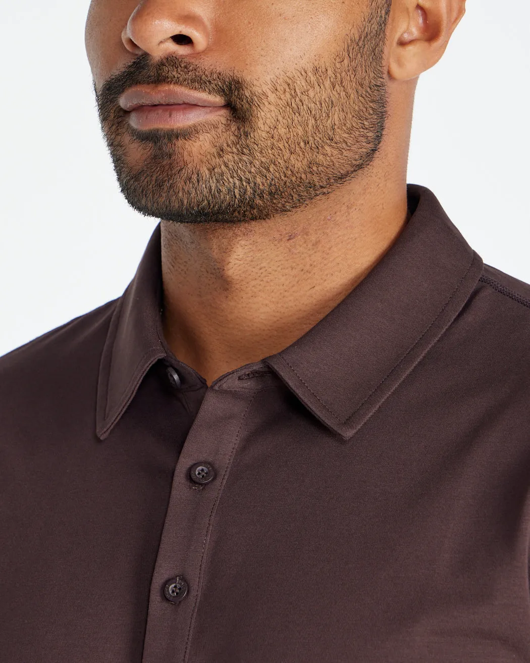 Drop-Cut Long Sleeve: LUX Polo