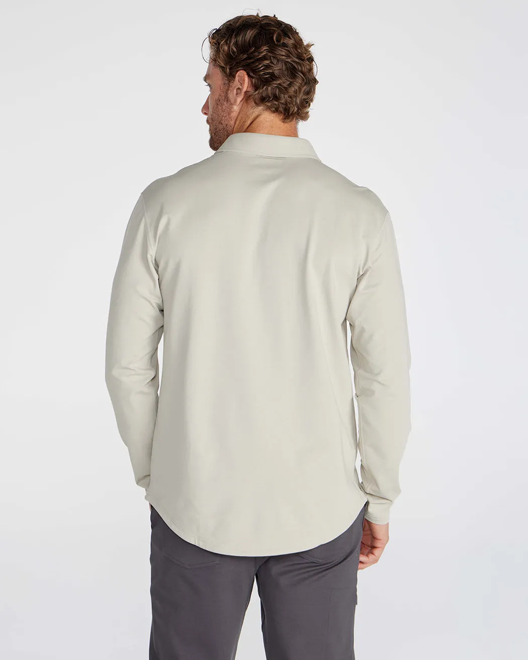 Drop-Cut Long Sleeve: LUX Polo