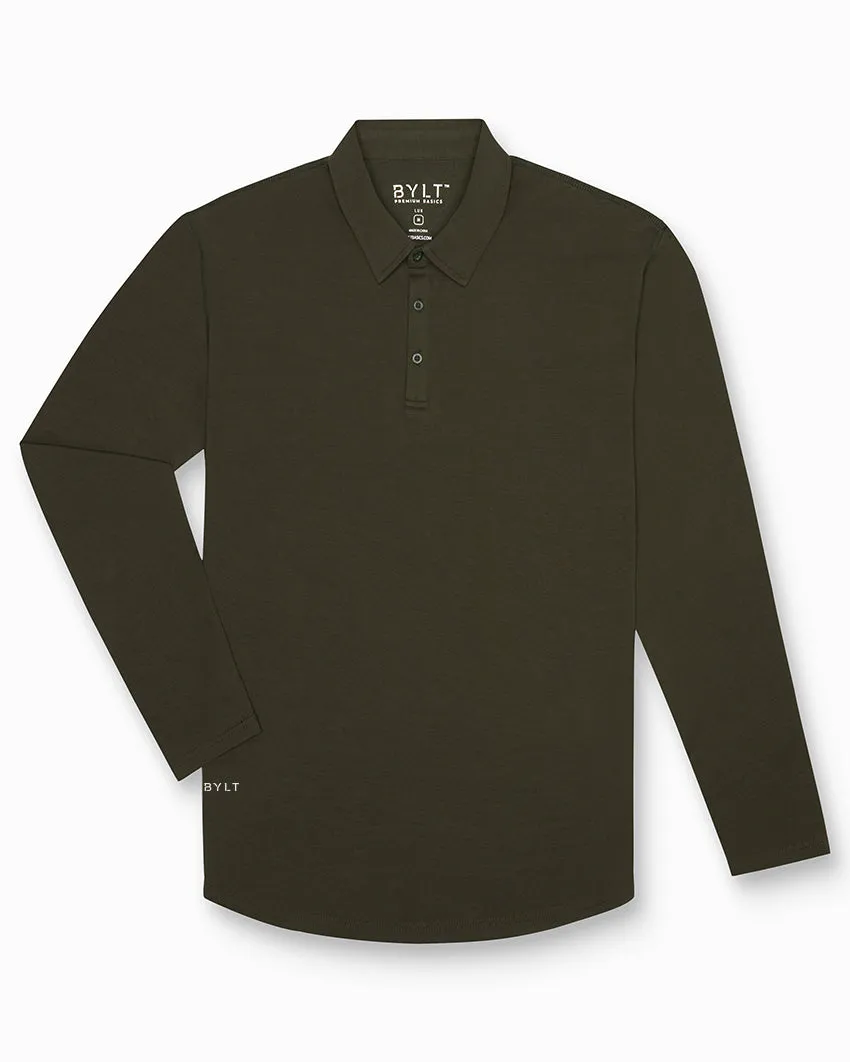 Drop-Cut Long Sleeve: LUX Polo