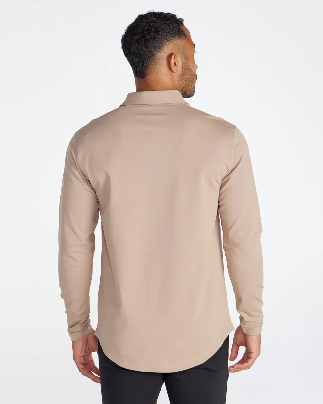 Drop-Cut Long Sleeve: LUX Polo