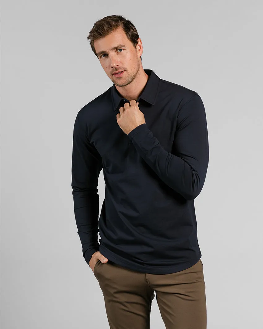 Drop-Cut Long Sleeve: LUX Polo