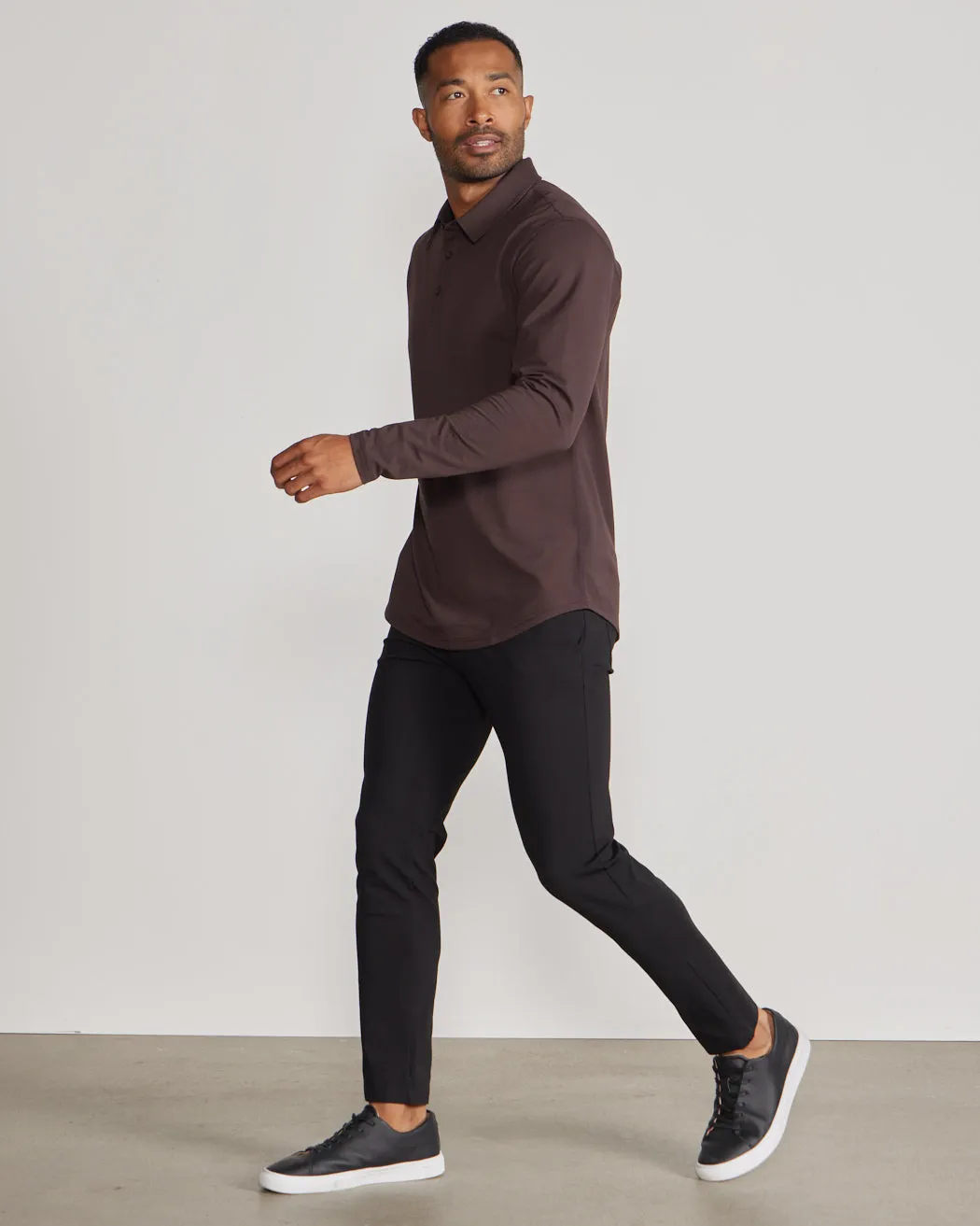 Drop-Cut Long Sleeve: LUX Polo