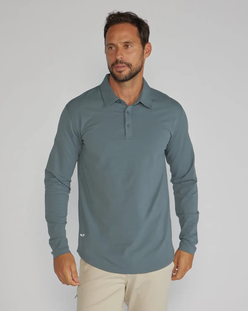 Drop-Cut Long Sleeve: LUX Polo