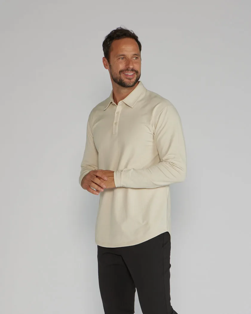 Drop-Cut Long Sleeve: LUX Polo