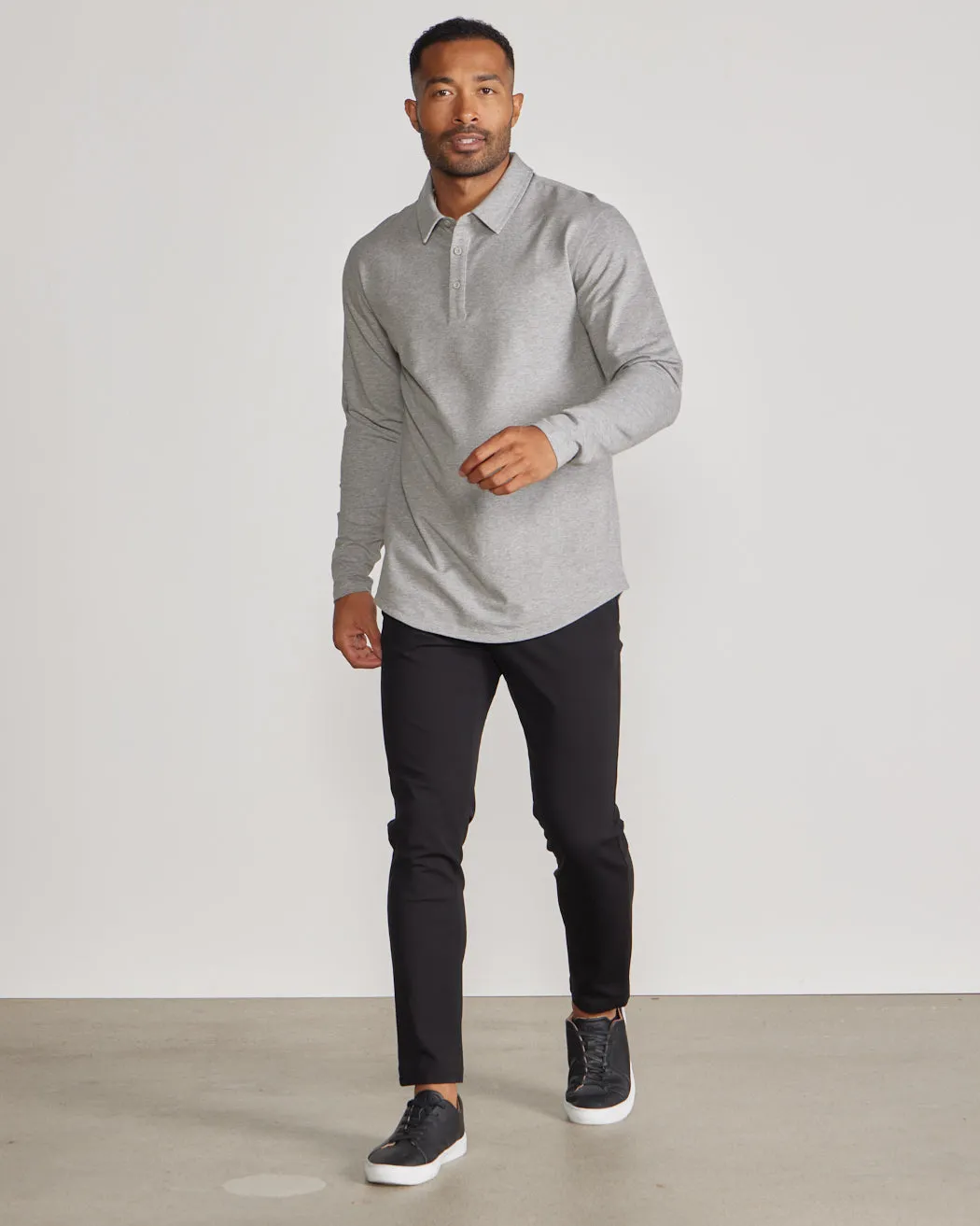 Drop-Cut Long Sleeve: LUX Polo