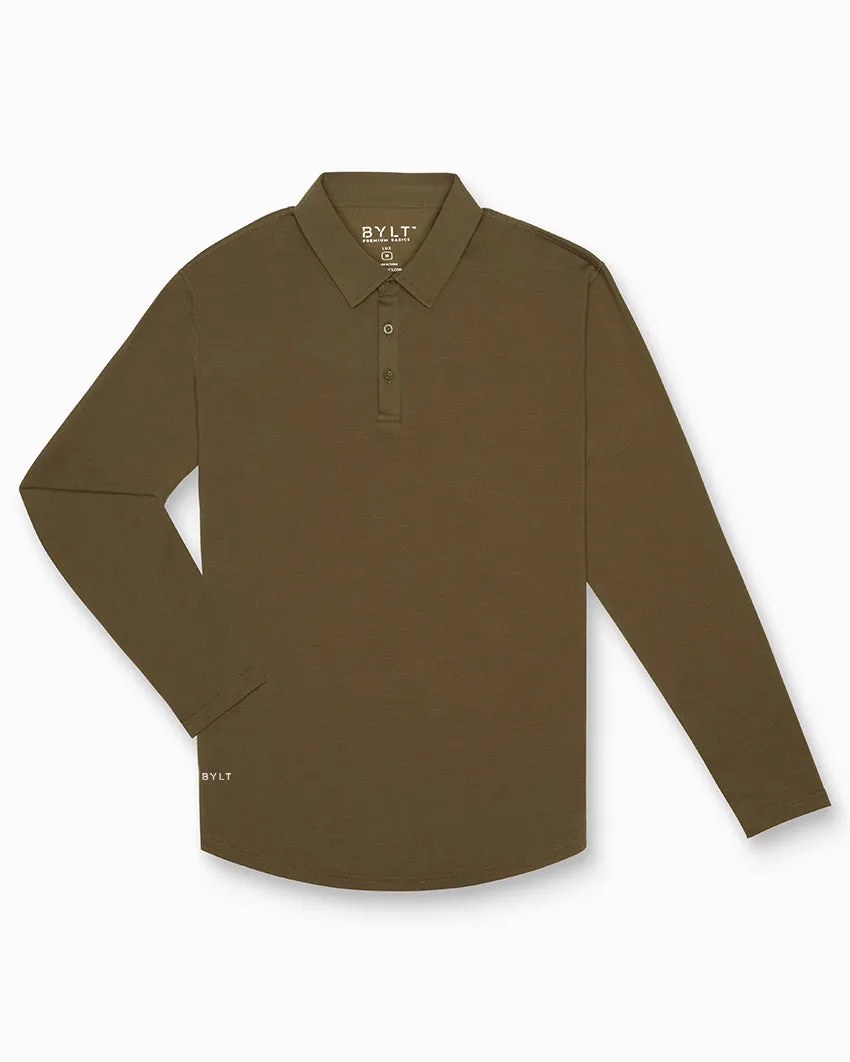 Drop-Cut Long Sleeve: LUX Polo