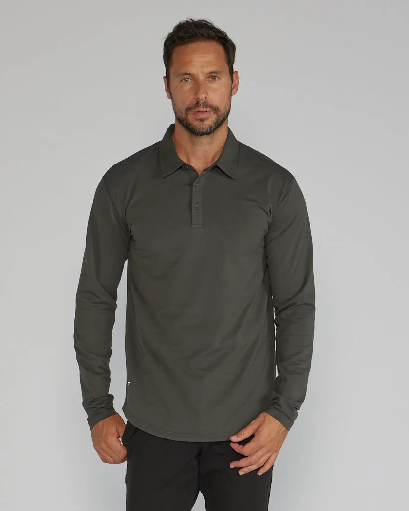 Drop-Cut Long Sleeve: LUX Polo