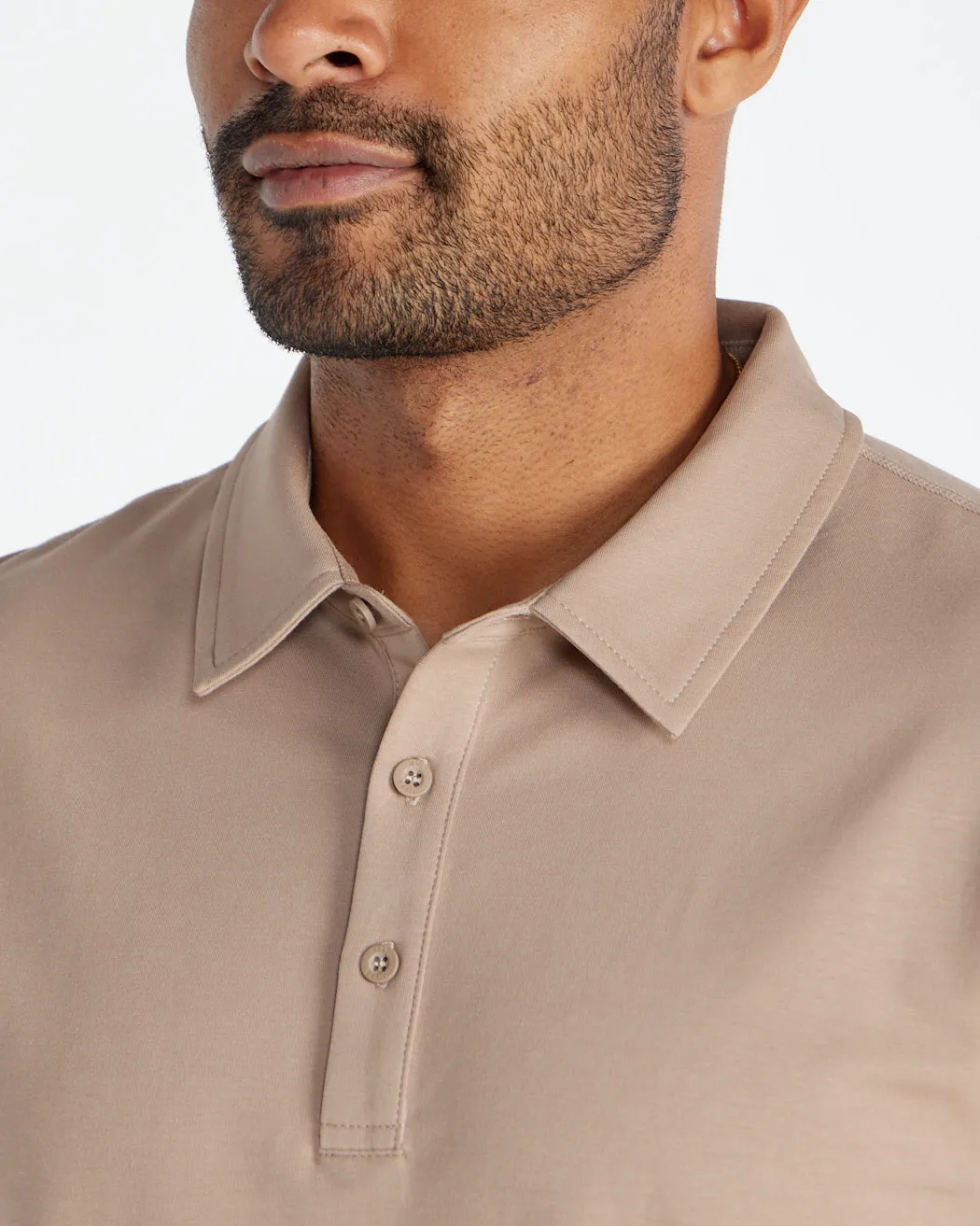 Drop-Cut Long Sleeve: LUX Polo