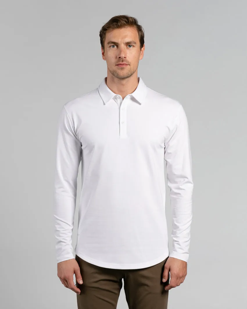 Drop-Cut Long Sleeve: LUX Polo