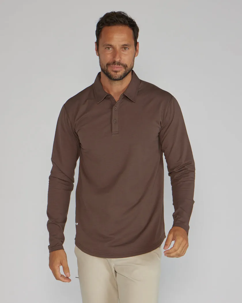 Drop-Cut Long Sleeve: LUX Polo