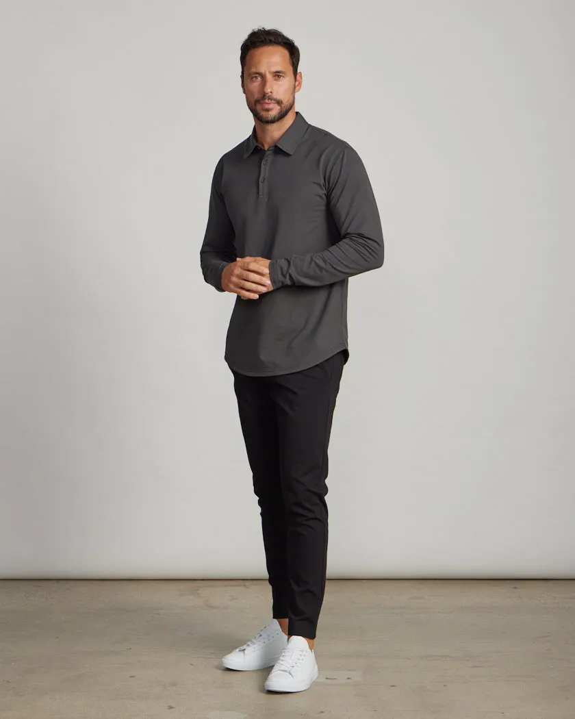 Drop-Cut Long Sleeve: LUX Polo