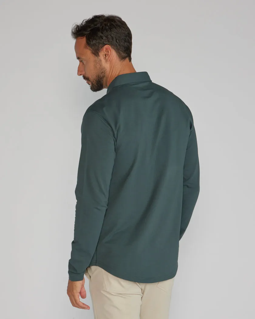 Drop-Cut Long Sleeve: LUX Polo