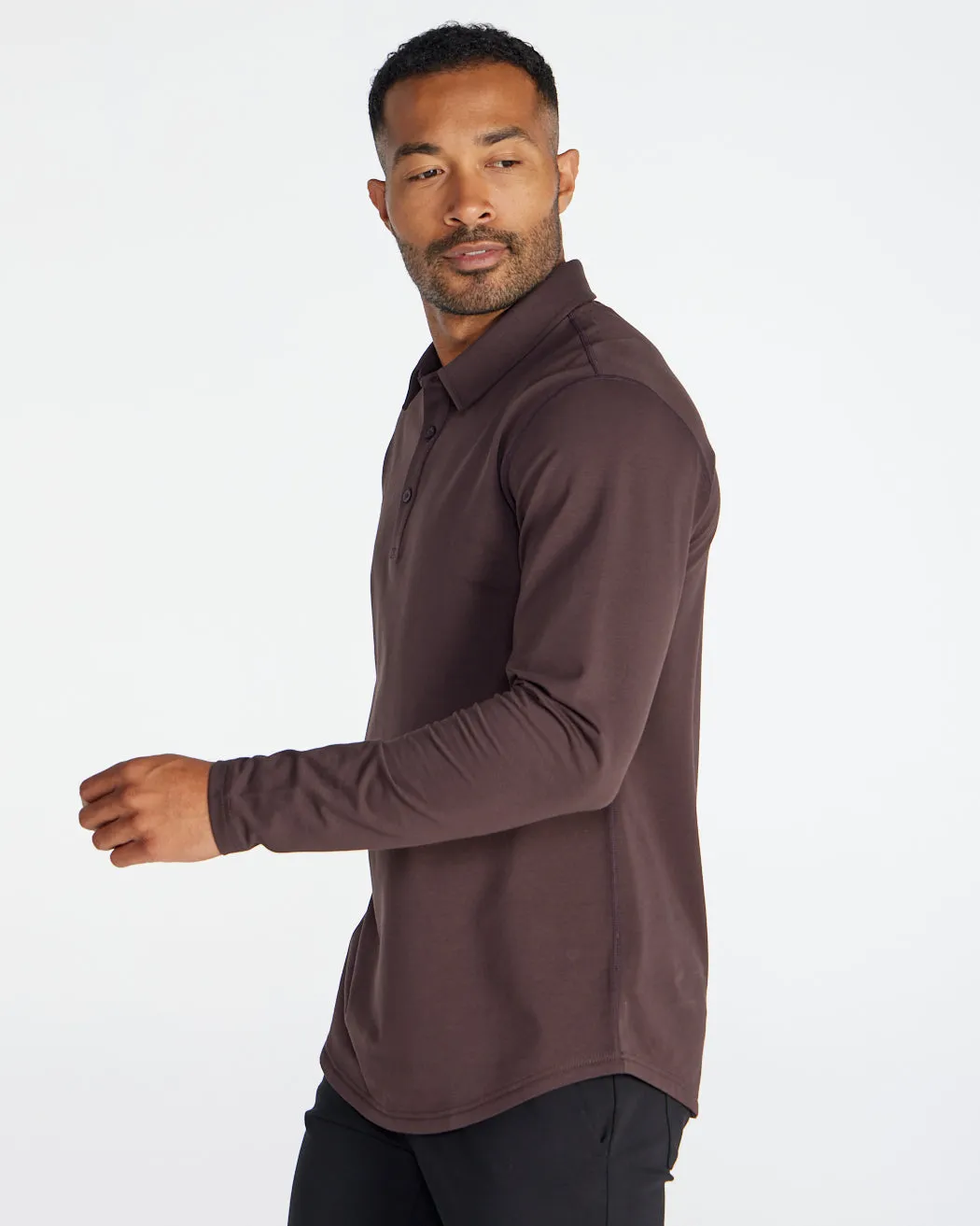 Drop-Cut Long Sleeve: LUX Polo