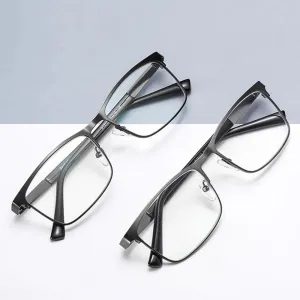 Fashion Metal Frame Simple Vintage Business Reading Glasses Anti-Blue Light Ultra Light Glasses Eye Protection For Men Women