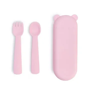 Feedie® Fork & Spoon Set - Powder Pink