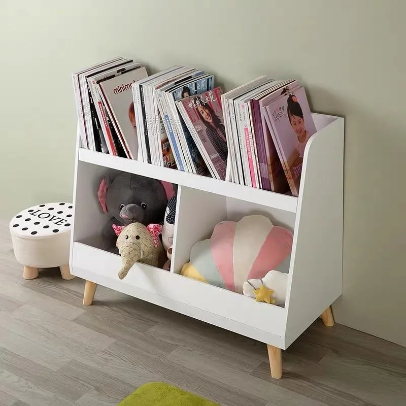 FIJN White and Wood Cubby with Top Shelf