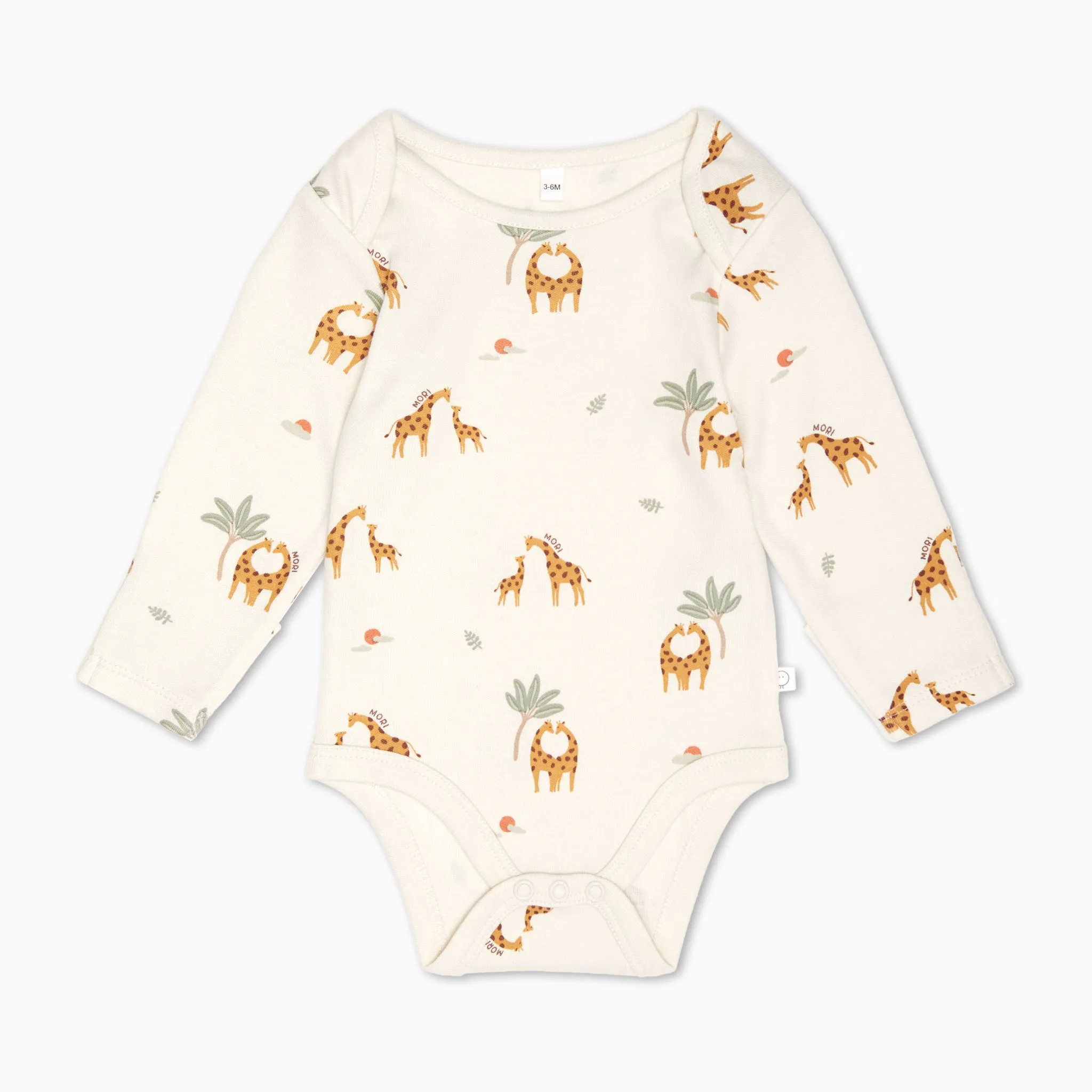 Giraffe Print Long Sleeve Bodysuit