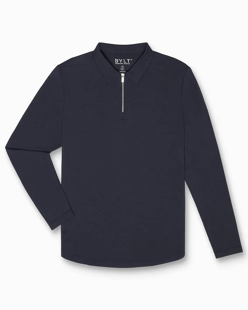 LUX Long Sleeve Zip Polo