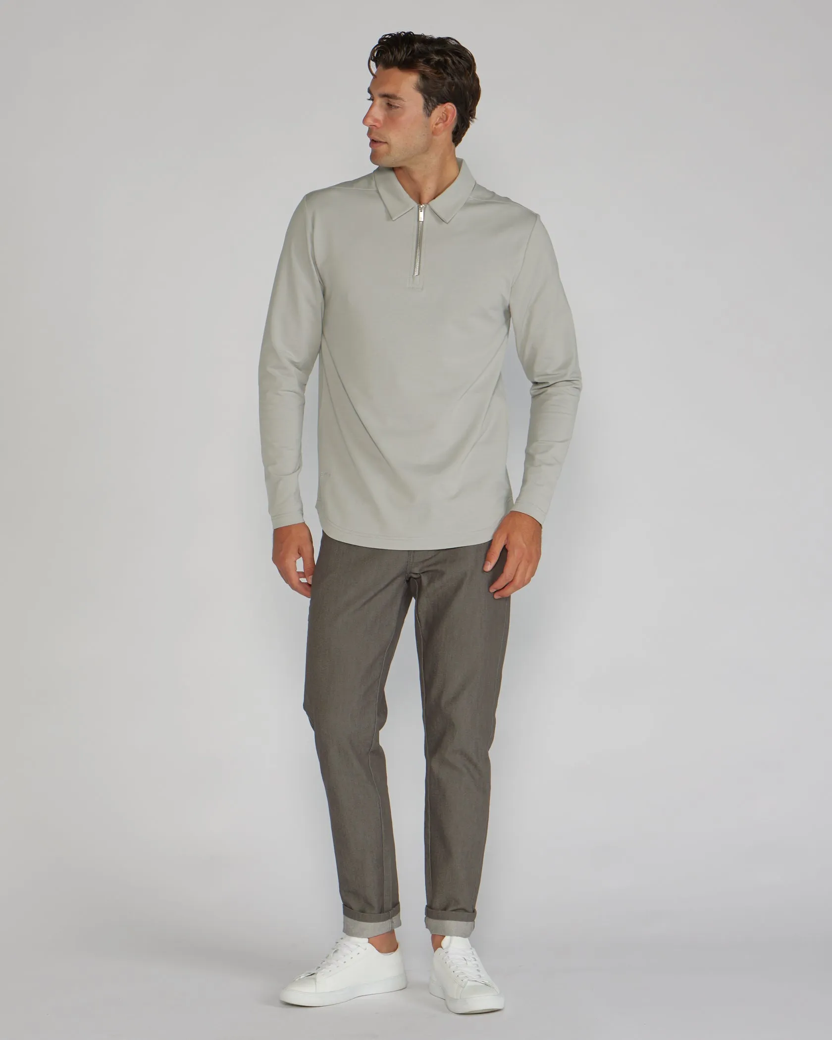 LUX Long Sleeve Zip Polo