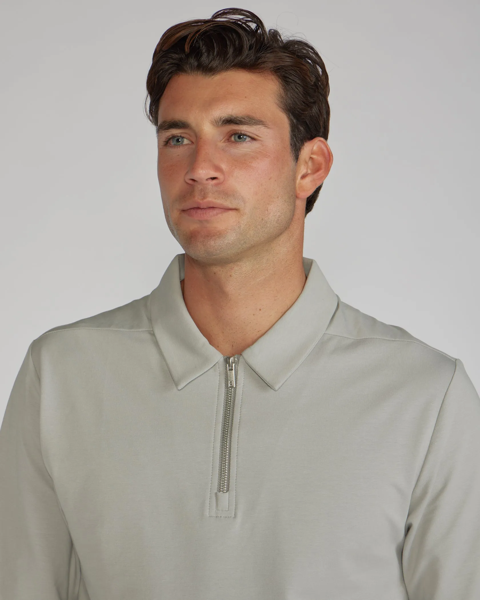 LUX Long Sleeve Zip Polo