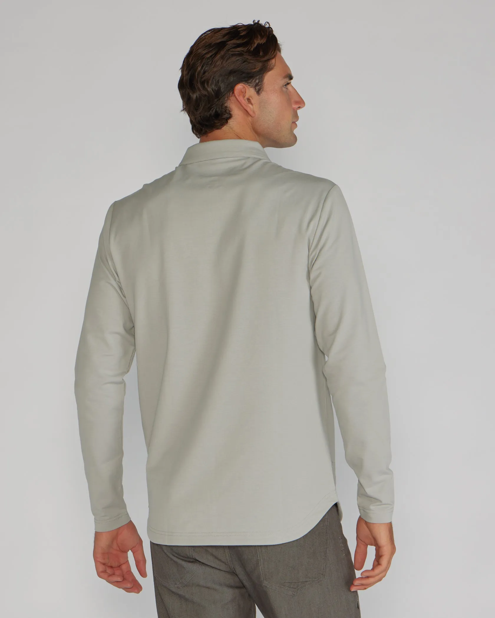 LUX Long Sleeve Zip Polo