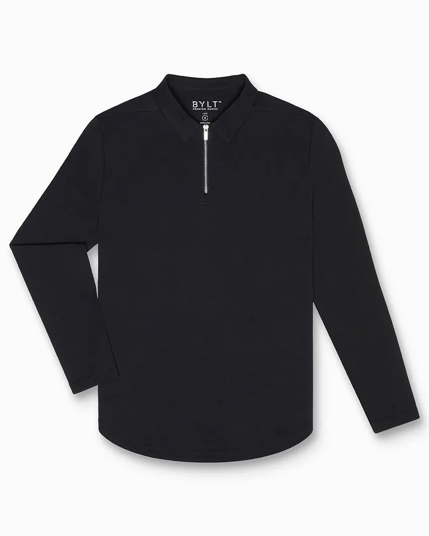 LUX Long Sleeve Zip Polo