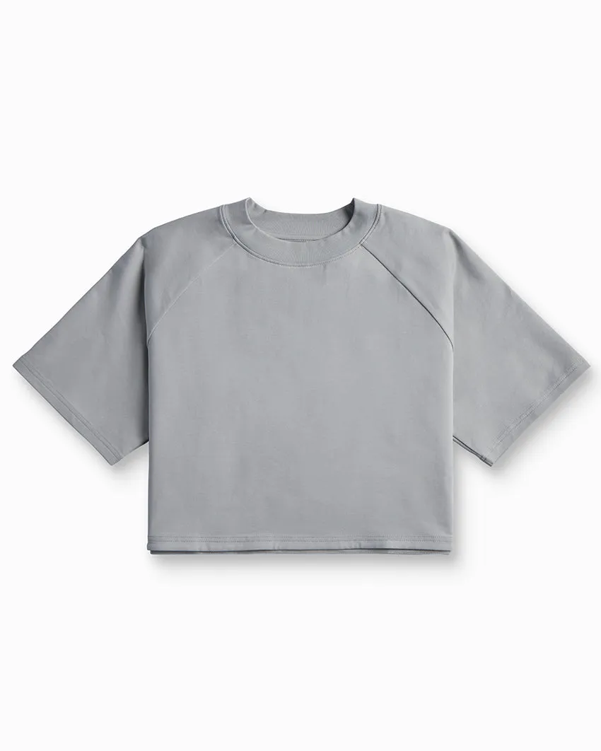 LUX Relaxed Mockneck Raglan Tee