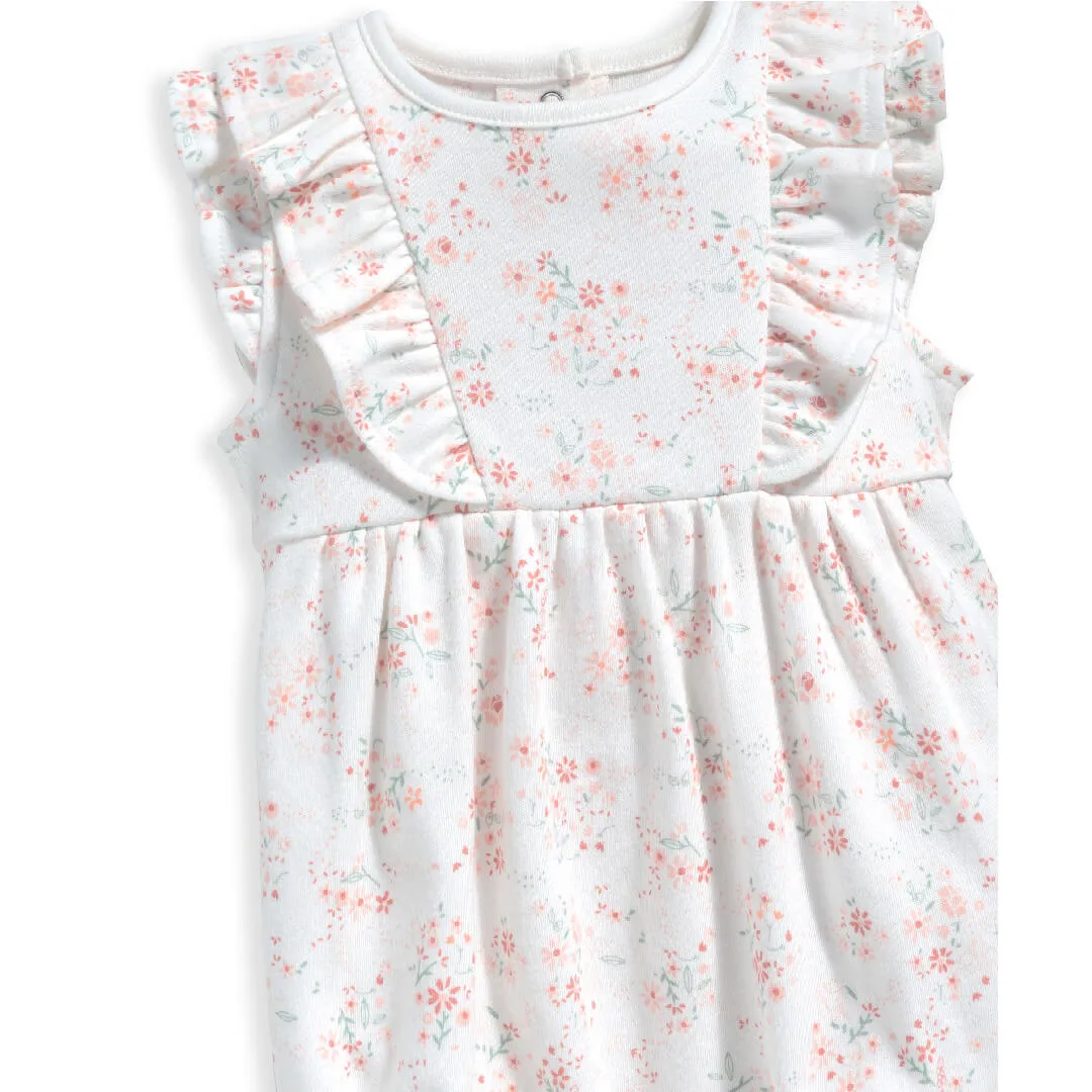 Mamas and Papas Floral Sleeveless Frill Romper