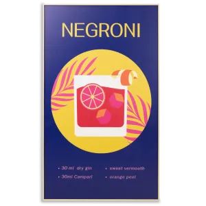 Negroni - 60 x 100cm Outdoor UV Wall Art with Beech Aluminium Frame